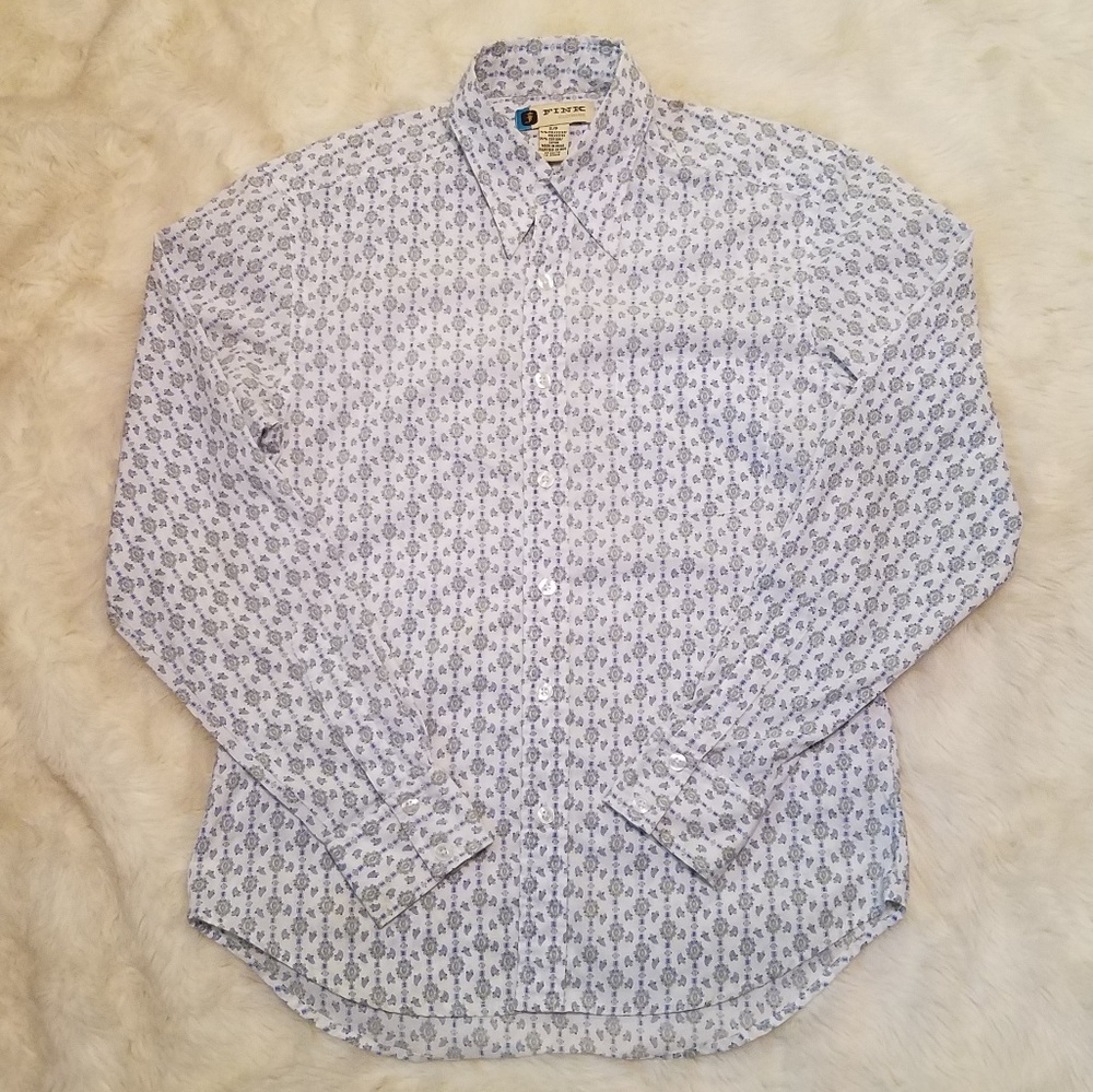 FINK Clothing Mens Long Sleeve Button Down Paisley